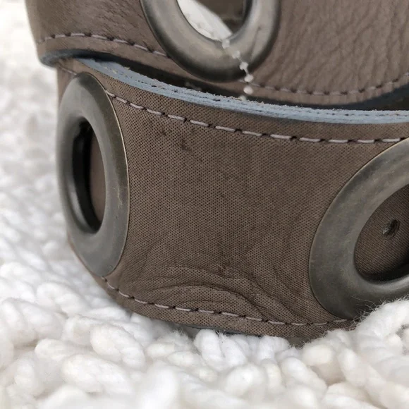 ?B2G1 New KIM WHITE Grey Pewter Leather Belt ?B2G1 New KIM WHITE Grey Pewter Leather Belt main image 2